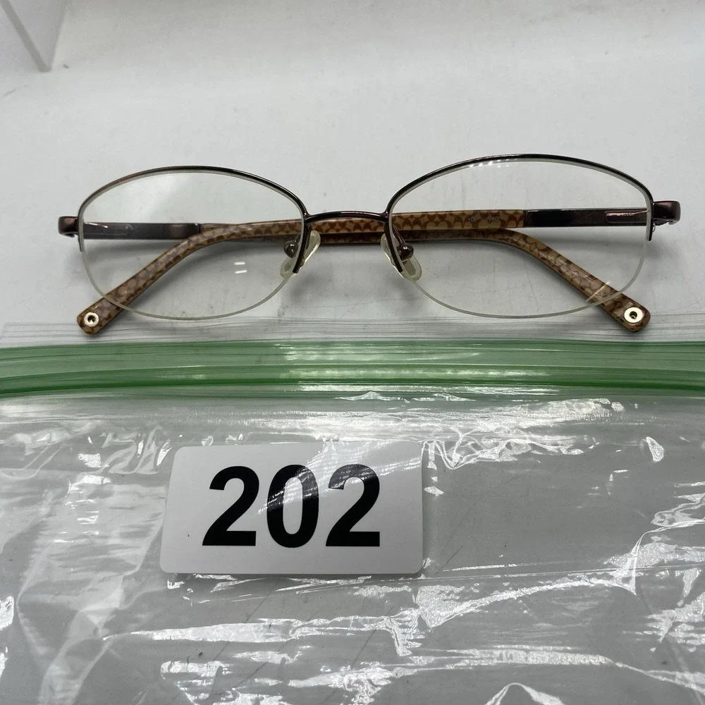 Coach Eyeglasses Sunglasses FRAMES ONLY Faye 53-18-140 Brown Tortoise 202